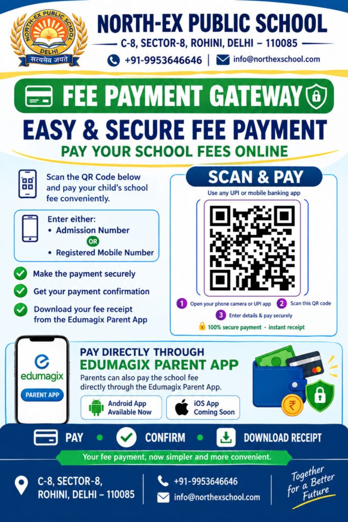 NORTH EX SCHOOL Sec 8 payment gateway QR